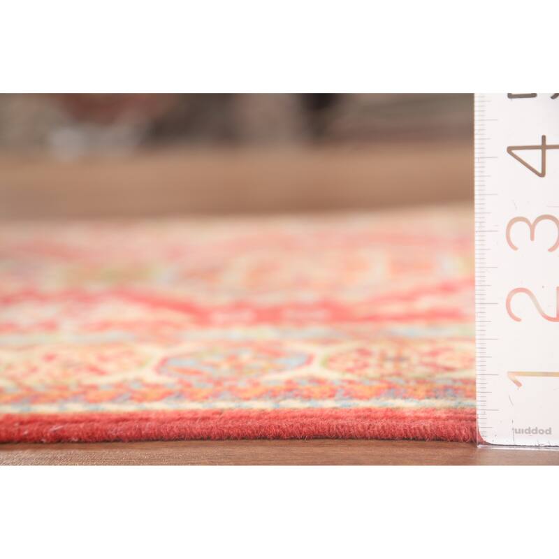 Geometric Kazak Accent Rug Handmade Wool Carpet - 2'10" x 4'0"