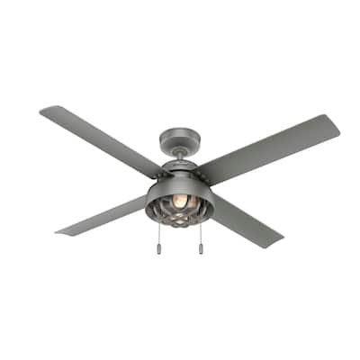 Hunter 52" Spring Mill Outdoor Ceiling Fan w/ LED Light and Pull Chain