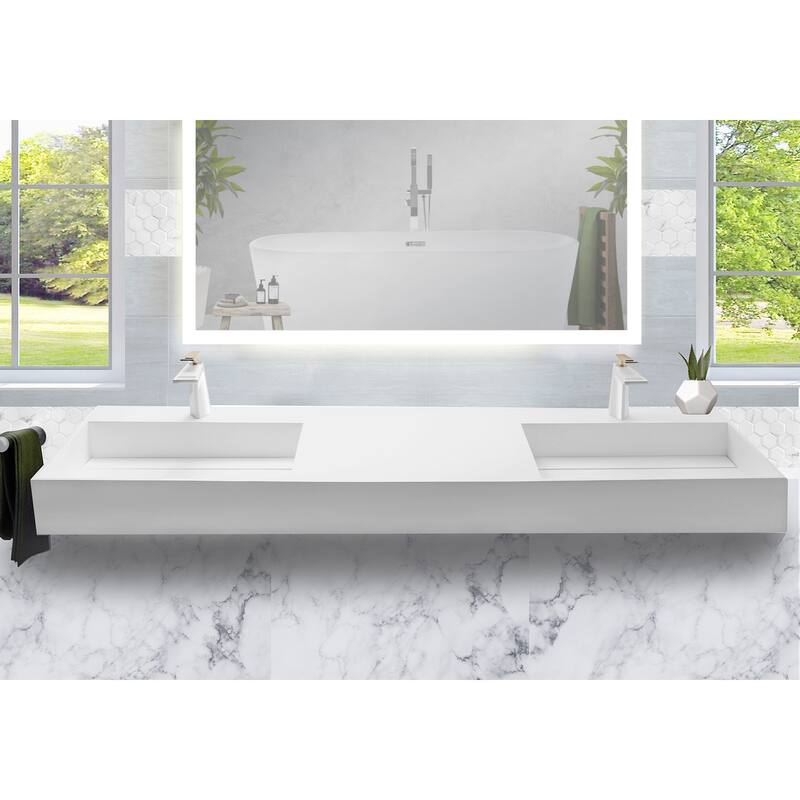 Juniper Stone Solid Surface Wall-mounted Vessel Sink