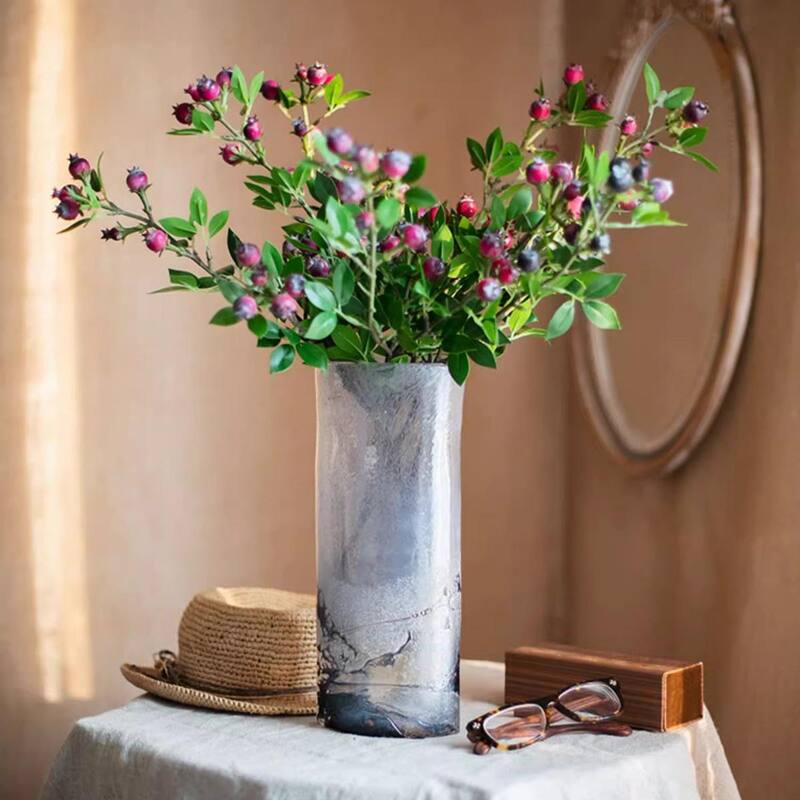 RusticReach Artificial Alpine Blueberry Stem 22.4" Tall