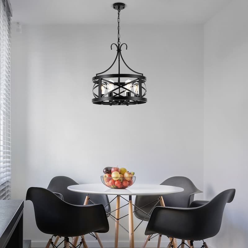 6-Light Classic Candlestick Hanging Linear Foyer Chandelier Lighting for Dining Room Kitchen Island