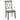 Pine Veneer Side Chair With Double X-Cross Back, Teal Blue, Set of 2 - 39 H x 23 W x 18.5 L Inches