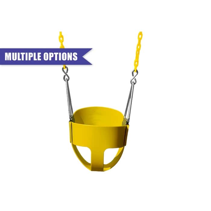 Gorilla Playsets Full Bucket Toddler Swing with Coated Chains