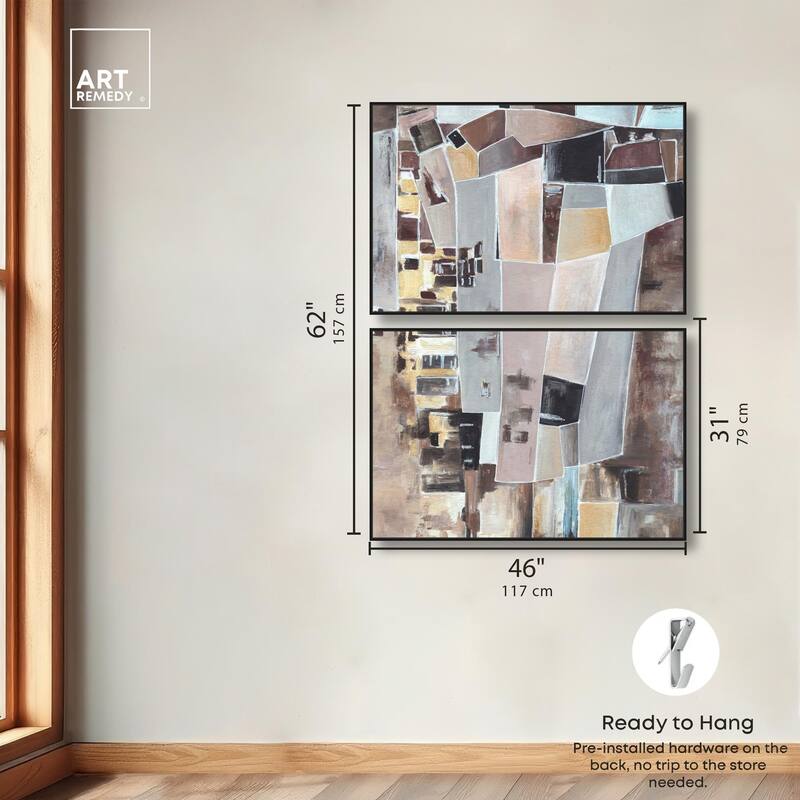 Wall Fragments Canvas Set of 2 by Art Remedy