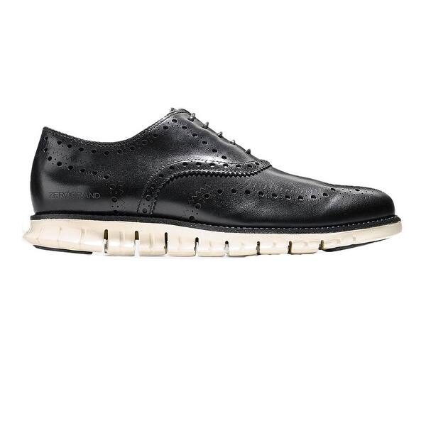 Shop Cole Haan Men S Zerogrand Wingtip Oxford Shoes Black Size