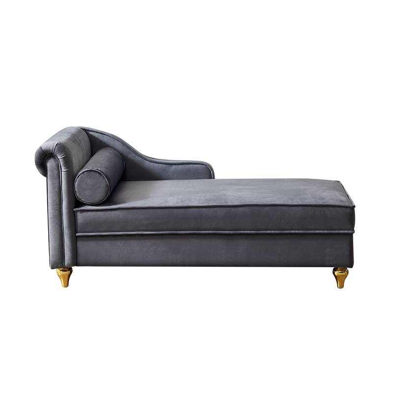 Upholstery Chaise Lounge Chair with Storage Velvet