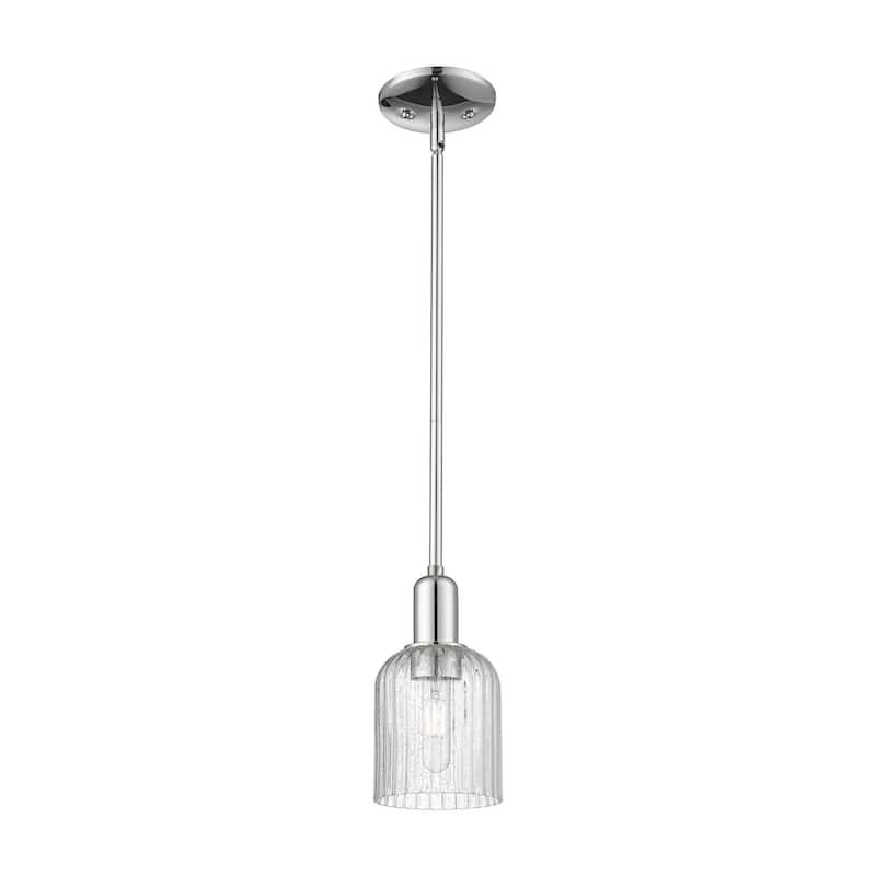 Innovations Lighting 716-1S-10-5 Bridal Veil Pendant Bridal Veil 5" - Polished Chrome / Seedy