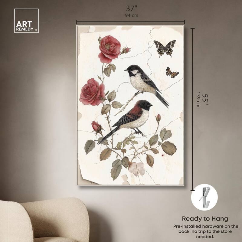 Birdsong and Bloom Canvas by Art Remedy