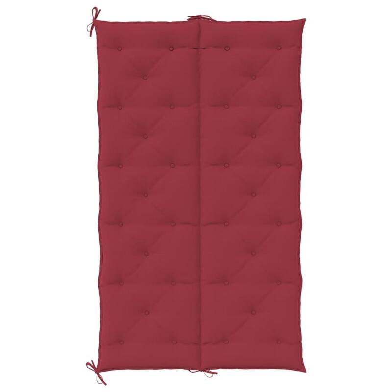 Claire Outdoor Cushion for Bench, Button Tufted Red Fabric, 71 Inch