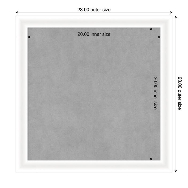 Amanti Art Oliver Black Narrow Framed - 23 x 23 in - Oliver White Narrow