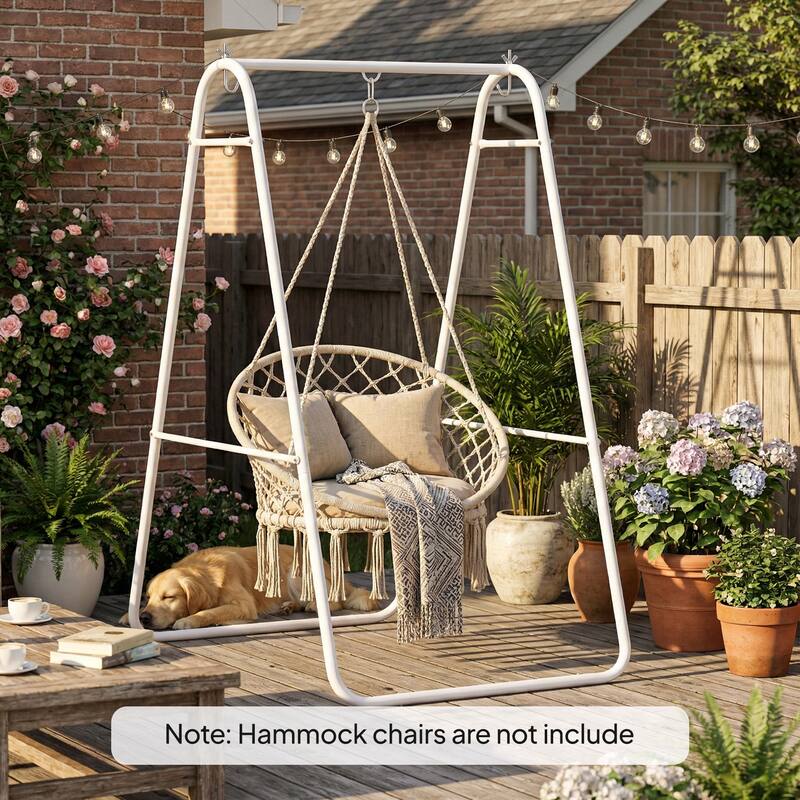 Outsunny Hammock Chair Stand Only, Hanging Chair Stand, Heavy Duty Solid Steel A-Frame Construction for Hanging Hammock