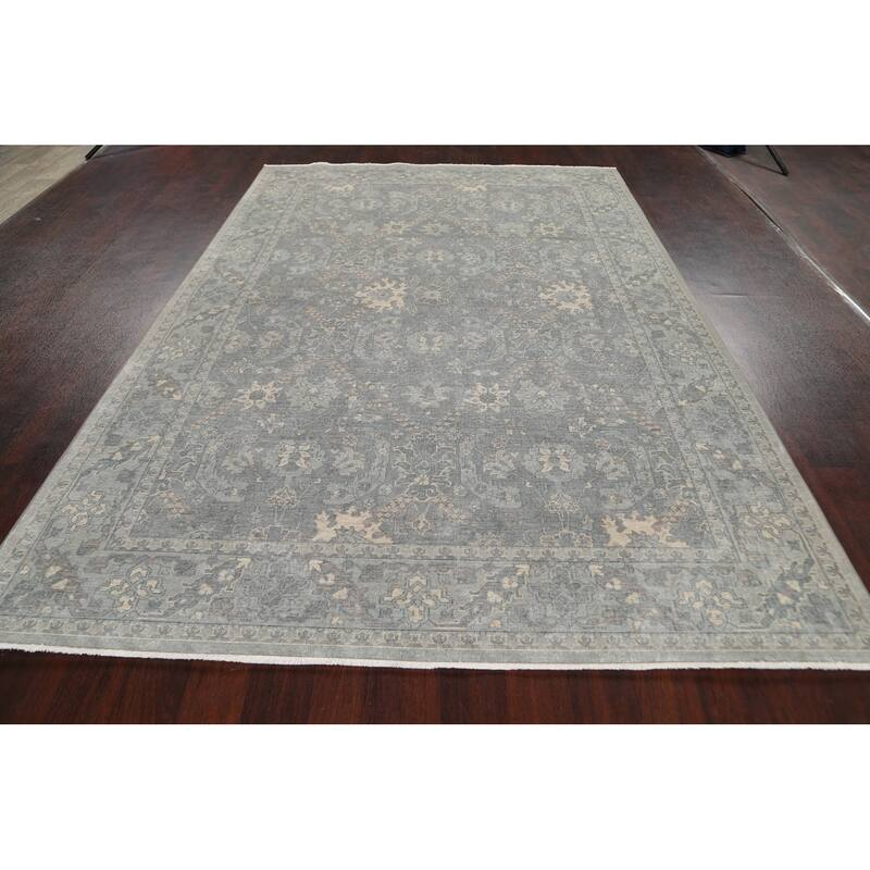 Geometric Ziegler Turkish Wool Area Rug Traditional Dining Room Carpet - 6'7" x 9'10"