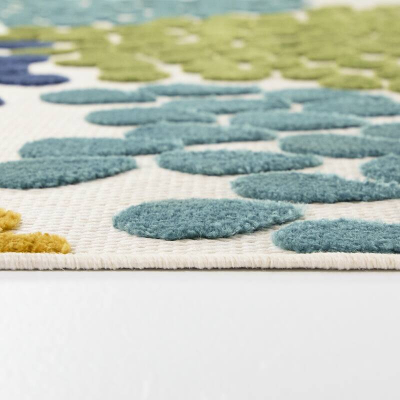 Alison Abstract Floral Indoor/Outdoor Area Rug