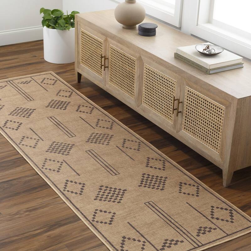 Drissa Recycled Bohemian Washable Area Rug