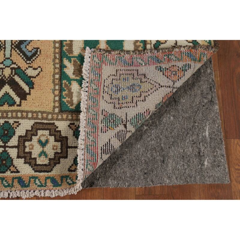 Hand Knotted Oriental 100% Wool Carpet Traditional Geometric Multi-Colored Bakhtiari Area Rug - 9' 10'' X 5' 8''