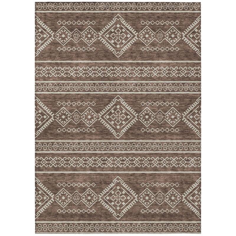 HomeRoots Southwestern Transitional Rectangle Outdoor Rug