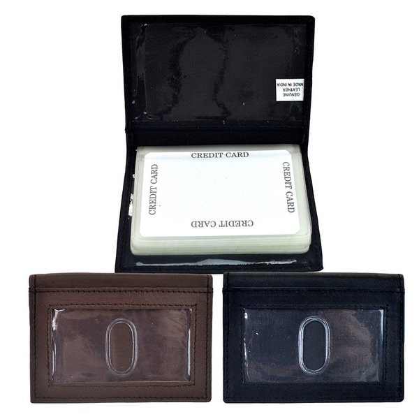 Shop Card Holder With Plastic Insert Wallet - Free Shipping On Orders Over $45 - Overstock ...