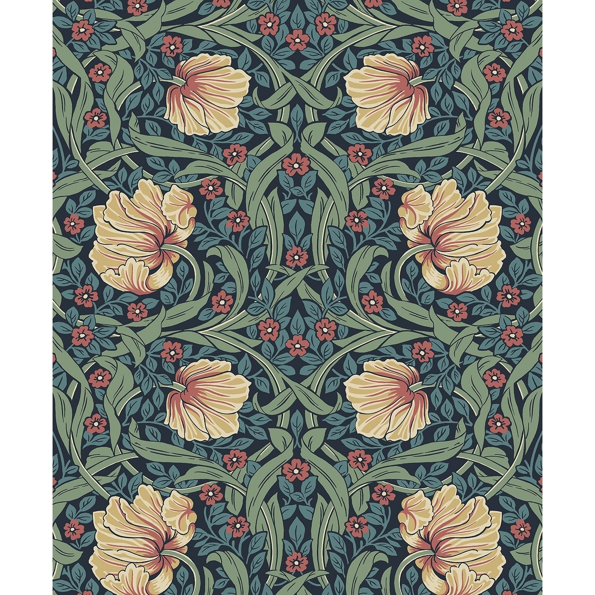 Seabrook Designs Pimpernel Garden Pre-Pasted Wallpaper