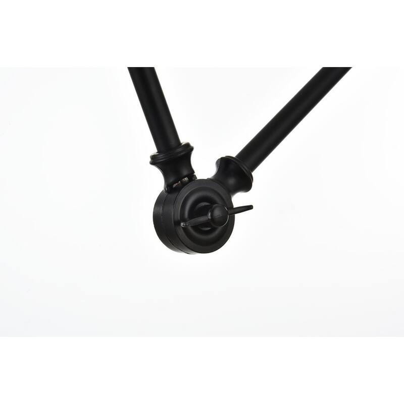 Vien 1 Light Black Swing Arm Plug In Wall Sconce