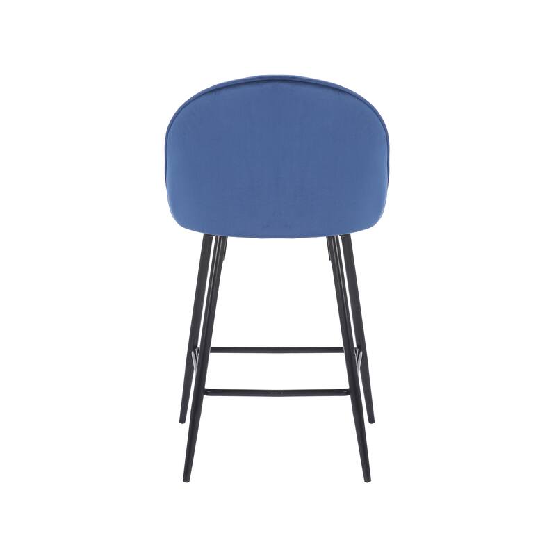 Porthos Home Freya Velvet and Metal Counter Stools (Set of 2)