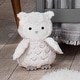 preview thumbnail 3 of 2, Lambs & Ivy Luna White/Gray Plush Owl Stuffed Animal - Luna