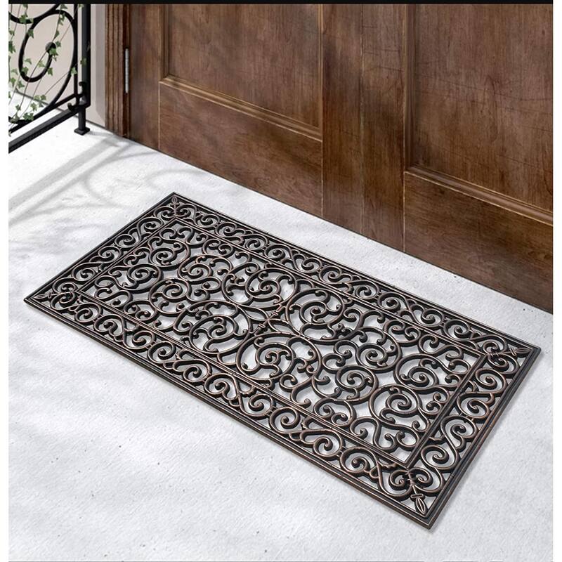 A1HC First Impression Natural Rubber Durable Attractive Entry Doormat