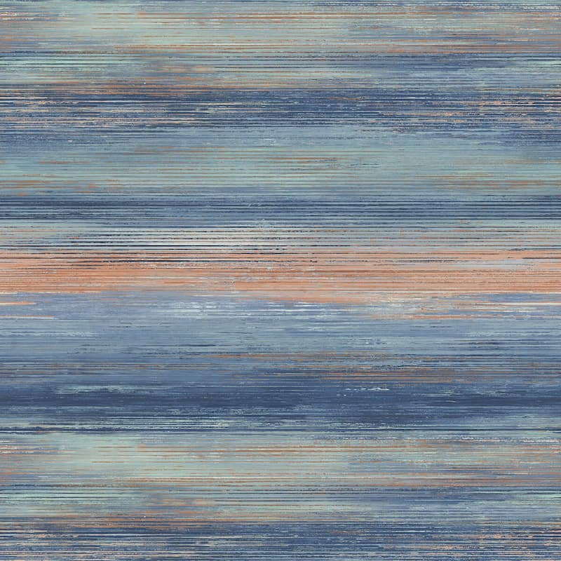 Seabrook Designs Sunset Stripes Unpasted Wallpaper