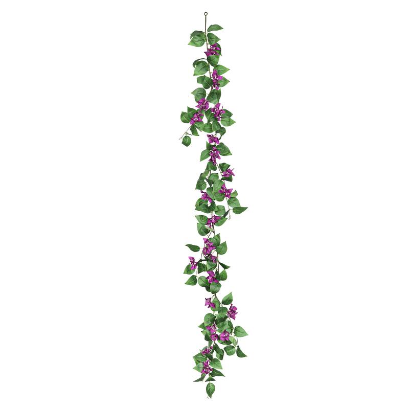 Purple Artificial Bougainvillea Flower Garland Hanging Vine 6ft - 72" L x 8" W x 3" DP