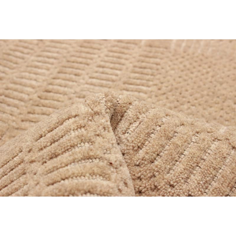 Kashkuli Gabbeh Tan Rug 4'0" x 4'0" - 4'0 x 4'0