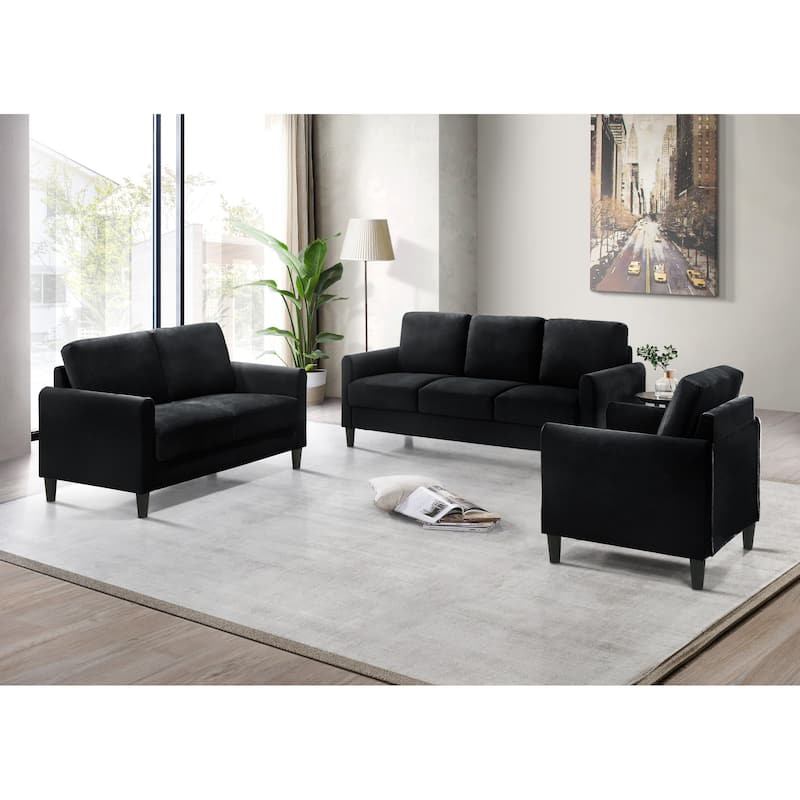 Clayfell Airell Velvet Arm Living Room Set