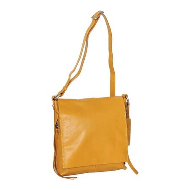 mustard yellow leather crossbody bag
