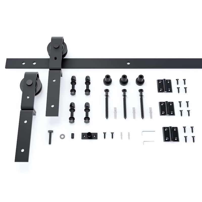 Sanding 24in./28in./30in./36in./44in./48in.x 84in. MDF Bi-Fold Barn Door with Hardware Kit ,Covered with Water-Proof PVC Surface
