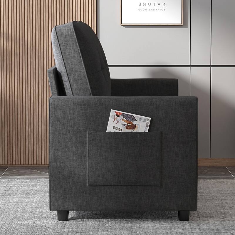 Mixoy Modern 3-in-1 Loveseat Sleeper Sofa,Multi-Function Tri-Fold Out Floor Sofa Bed