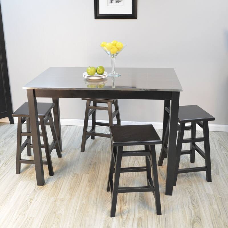 Stainless Steel Top Bar Table - 42" - Black