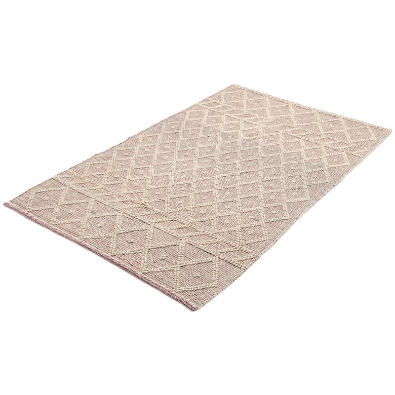 ECARPETGALLERY Braid weave Sienna Khaki Wool Rug - 5'0 x 8'2