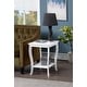 preview thumbnail 8 of 14, Convenience Concepts American Heritage Square End Table with Shelf White