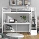 preview thumbnail 4 of 13, Contemporary Design Twin Size Loft Bed with Storage Staircase and Built-in Desk, Durable Structure, Maximized Space, White