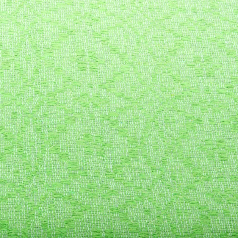 Novica Handmade Oaxaca Diamonds In Lime Cotton Cushion Cover