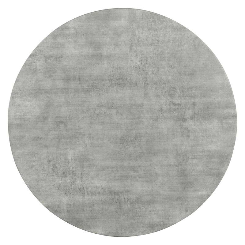 Royceton Concrete and Black Round Wood Top Dining Table