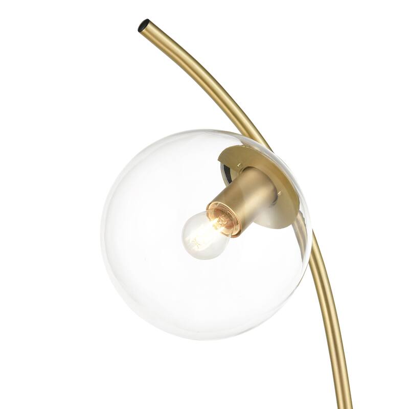 Light Society Addis Floor Lamp - Brushed Brass/Clear