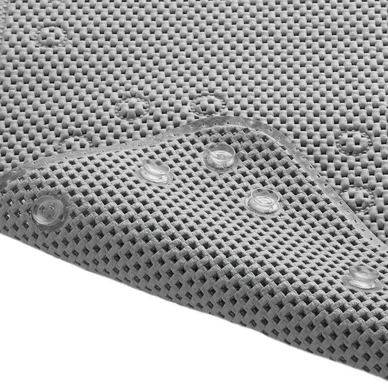 Grey Non-Slip Foam Bathtub Shower Mat With Suction Cups
