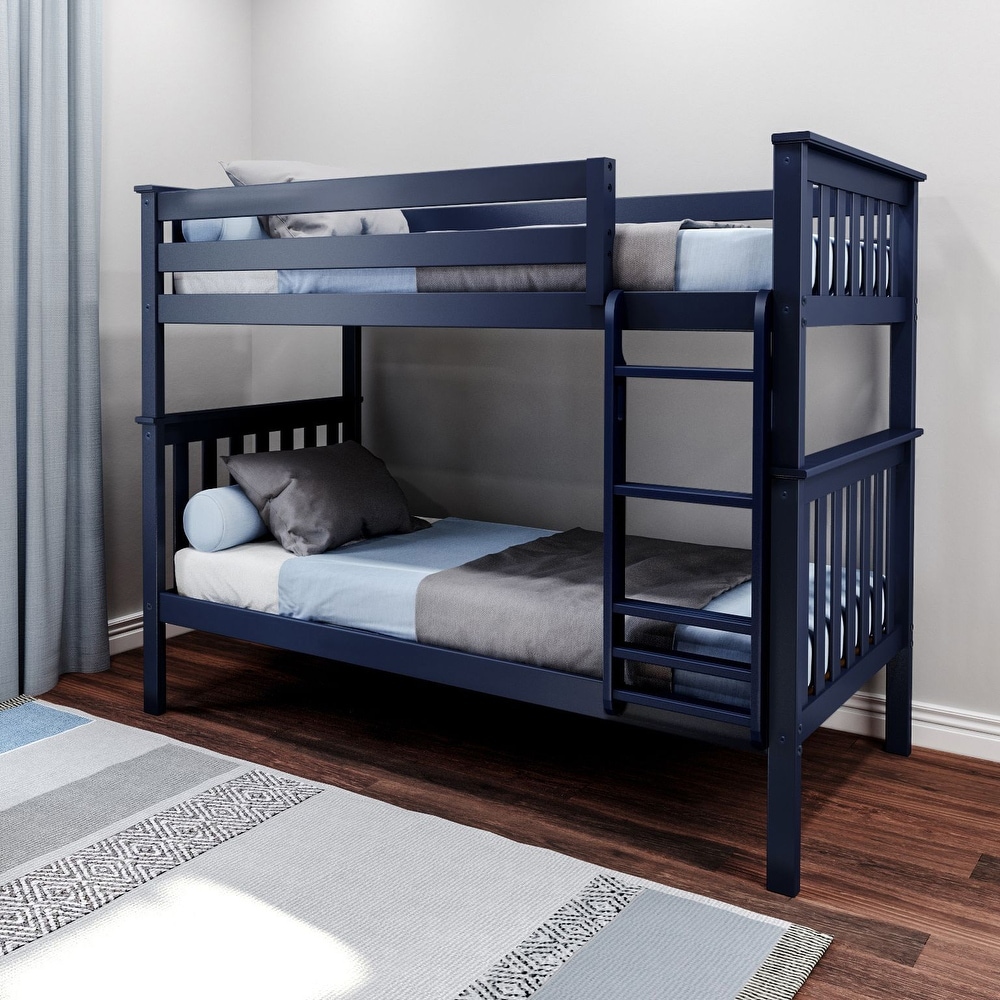 Navy blue bunk beds sales twin over full