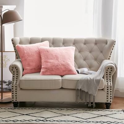 Serenta Heavy Fauxfur Pillow Shell 2 PC Set, NO INSERT
