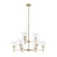 preview thumbnail 3 of 12, Hunter Xidane Metal and Glass Orb Chandelier - Entry, Kitchen or Dining Room Table, Bedroom - Mid-Century Modern, Transitional