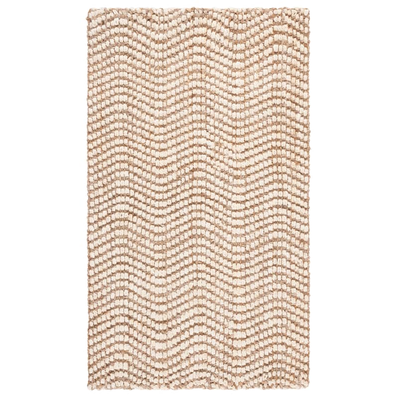 SAFAVIEH Handmade Natural Fiber Charleyne Farmhouse Jute Rug - Natural/Bleach - 3' x 5'