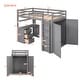 preview thumbnail 50 of 53, Twin size Loft Bed with Drawers, Desk and Wardrobe