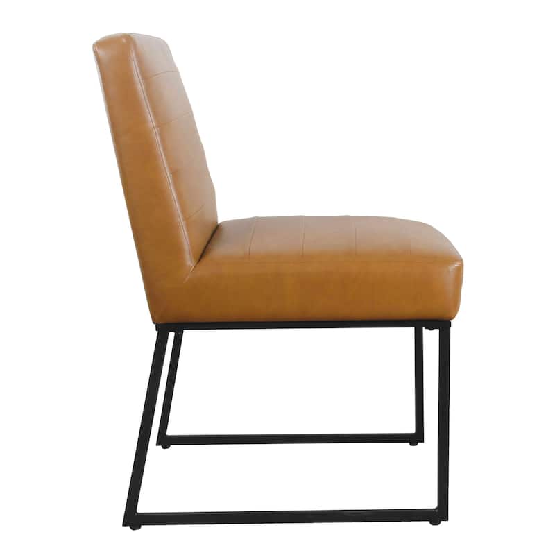 HomePop Channeled Upholstery Dining Chair on metal frame -Single Pack