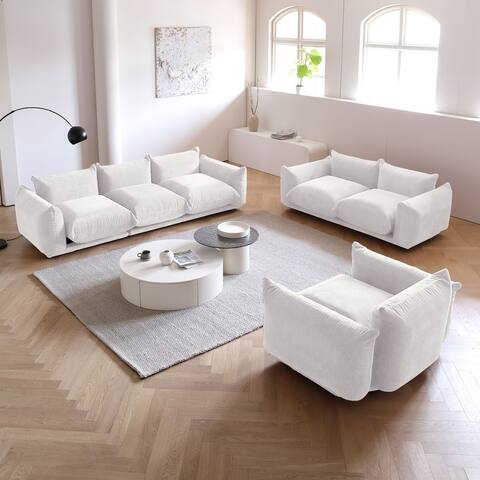 3 Pieces Living Room Furniture Sofa Sets