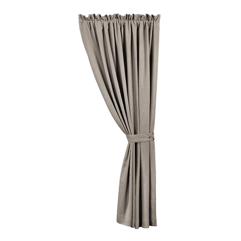 HiEnd Accents Luna Extra Long Lined Curtain Panel, 48"x120", 1PC - 48"x120" - Taupe