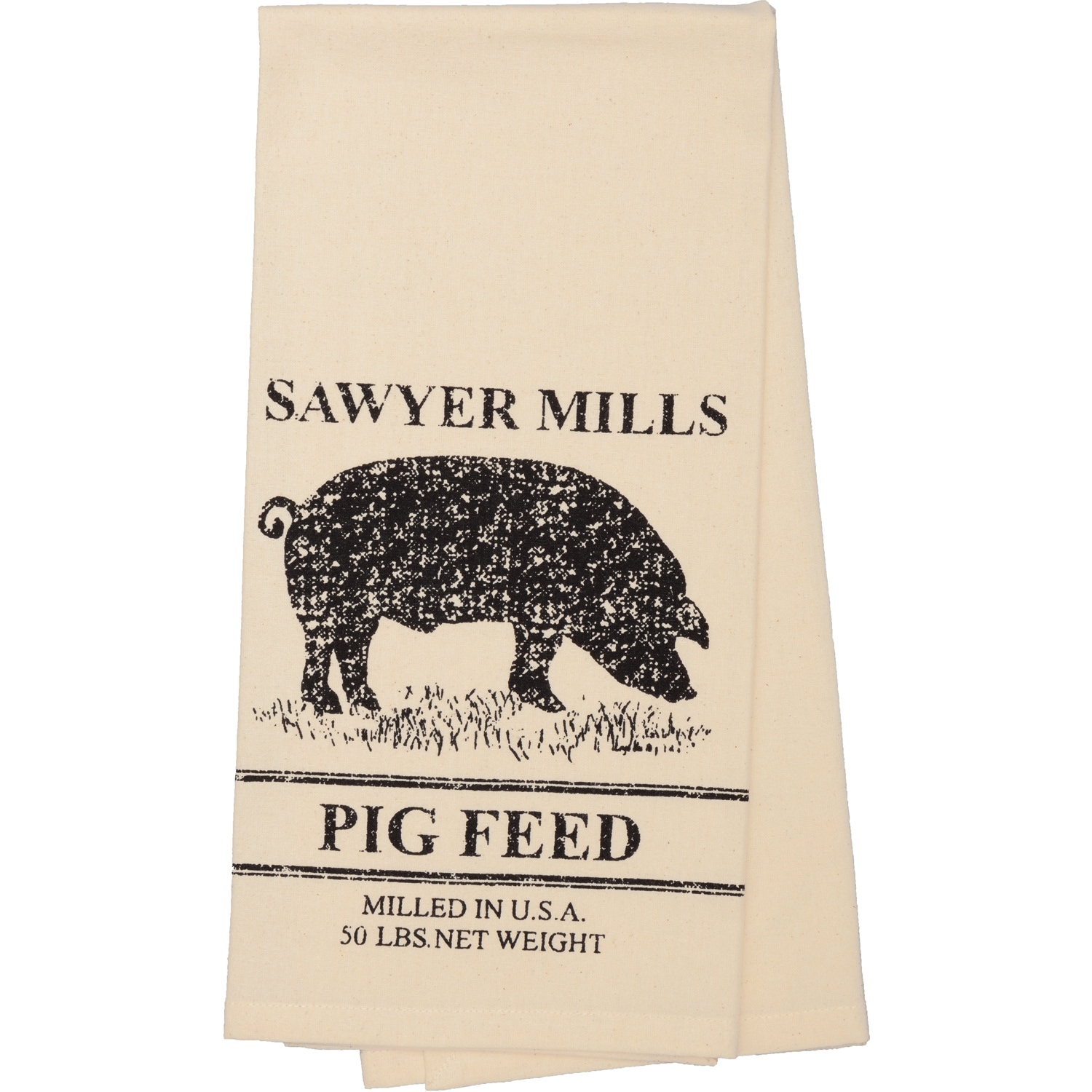 Sawyer Mill Charcoal Farmhouse Muslin Unbleached Tea Towel 19x28 - Tea Towel  28x19 - Bed Bath & Beyond - 26057563